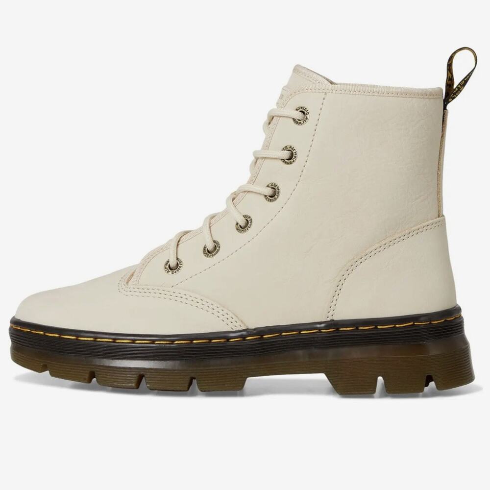 [WOMEN 9] Dr. Martens Charlee Chukka Parchment Tumbled Soft Leather ANKLE Boots